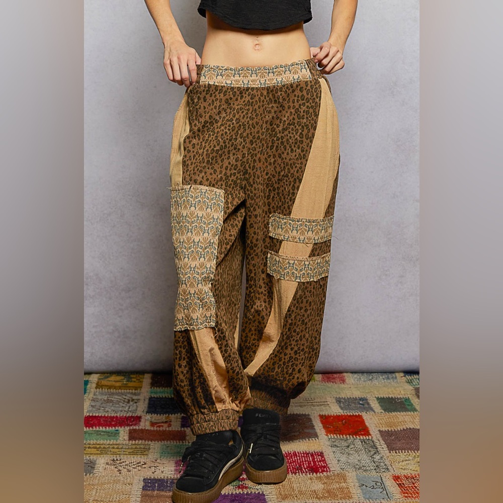 P43 Sale 🥳Leopard Print Patchwork Pants